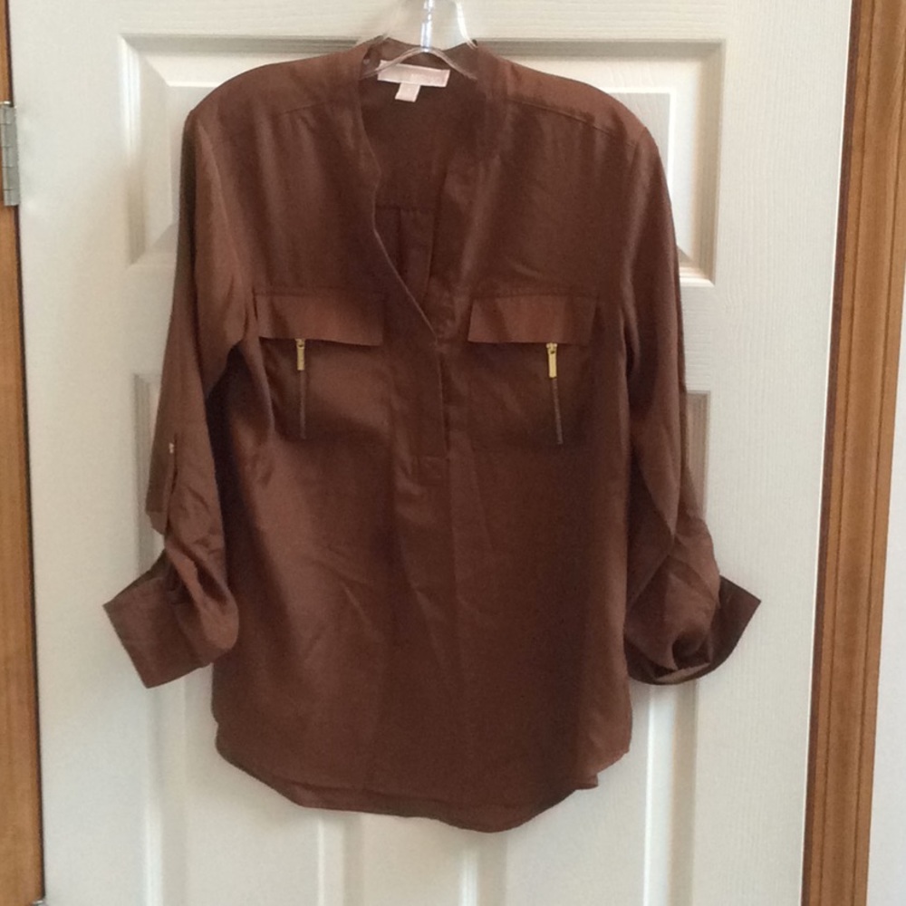 Michael Michael Kors Caramel Brown Blouse - Small - Picture 16 of 16